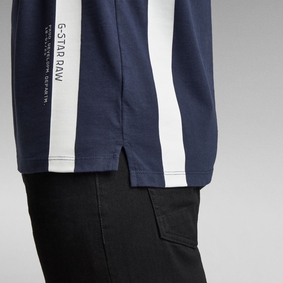 GStar Printed Stripe Polo Size Medium - Picture 4 of 8